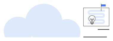 Bulut hesaplama konsepti. Bulut altyapıları yenilik ve proje planlamasına olanak sağlıyor. Bulut hesaplama destekleyici fikirler, dijital dönüşüm ve stratejik iş akışları. IT ve iş için ideal