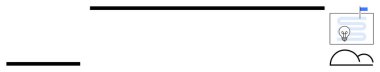 Minimalist tasarım. Temiz yatay çizgiler, soyut ampul ve bulut elementleri kullanan minimalist sanat. Yaratıcılık, tasarım, basitlik, modern görsellik ve markalaşma için minimalist kompozisyon