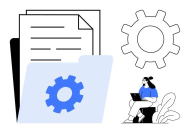 Belge yönetimi. Kağıt ve teçhizatlı dijital klasör, ayarlar. İşçi işleten dizüstü bilgisayar, belge yönetiminin modernizasyonu. Teknoloji, verimlilik, iş için