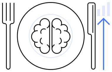 Beyin sağlığı konsepti. Beyin sağlığı diyet ve bilişsel fonksiyona odaklıdır. Beyin sağlığı, beslenme ve zihinsel performans artışını ön plana çıkarır. Sağlık, eğitim, tıp, kişisel bakım için
