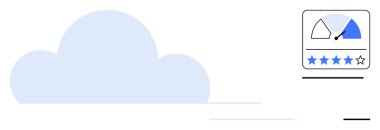 Bulut hesaplama konsepti. Bulut hesaplama verimliliği bir performans derecelendirme ölçer ve kullanıcı geri besleme sistemiyle izlenir. Veri yönetimi, analitik, teknoloji platformları ve uygulama geliştirme için ideal