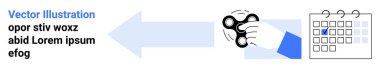 Zaman yönetimi, odaklanma iyileştirme, verimlilik araçları, stres atma, programlama, hedef belirleme. Bir el, işaretli bir takvimi gösteren bir okla hareketli bir fırıldak tutar. Zaman yönetimi ve odaklanma