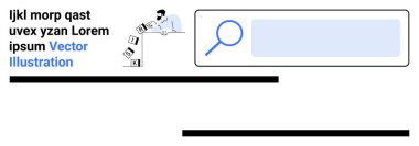 Bilgi araması, çevrimiçi araştırma, dijital veri, bilgi keşfi, içerik indeksleme, öğrenme araçları. Bir büyüteç ve analizci ile düşen mektuplar. Bilgi araması