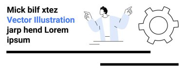 Sunum sırasında bir dişli simgesi ile hareket etmek süreci ya da işbirliği odak noktasını sembolize eder. Takım çalışması, yenilik, iş akışı, süreç yönetimi, eğitim, danışmanlık, iş için ideal