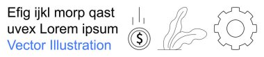 İş finansmanı, yatırım, sürdürülebilirlik, ekonomi, yenilik ve teknoloji. Düşen para, yapraklar ve vites simgesinin siyah beyaz görüntüsü. Mali büyüme ve sürdürülebilirlik teması