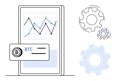 Kripto para, finans hisseleri, engelleme zinciri analizleri, fintech uygulamaları, ticaret araçları, Bitcoin ekonomisi. Mobil grafik pazar eğilimlerini gösteriyor, Bitcoin cüzdanı sergileniyor. Kripto para ve finans hisseleri