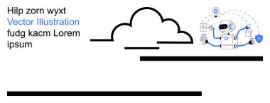 Yapay zeka, bulut hesaplama, veri paylaşımı, siber güvenlik, ağ oluşturma, otomasyon. Robot dijital elementlerle etkileşime girdi. Bulut ve kalkanı onardı. Yapay zeka ve bulut hesaplama kavramı