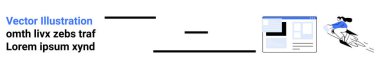 Grafiksel tasarım, yaratıcı iş akışı, dijital içerik oluşturma, sanat yönetmenliği, modern yerleşimler, yayınlama. Soyut şekilli görsel bileşenler ve hareket halindeki bir insan. Grafik tasarım ve yaratıcı