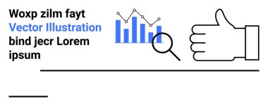 Veri analizi, onay süreci, araştırma araçları, iş analizleri, karar verme mekanizması, grafik verileri. Grafik çubuğu, büyüteç başparmaklar yukarı simgesi. Veri analizi ve onay