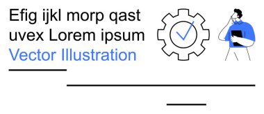 İş yönetimi, iş akışı, karar verme, verimlilik, şirket stratejisi, planlama. Üzerinde kontrol işareti olan bir vites, elinde belgelerle düşünen biri. İş akışı ve karar verme kavramı