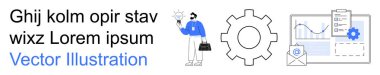 İş otomasyonu, iş akışı tasarımı, veri analizleri, mühendislik süreçleri, dijital araçlar, kullanıcı işlemleri. Elinde diyagramlar ve ayar simgeleriyle bir vites tutan kişi. İş otomasyonu ve iş akışı
