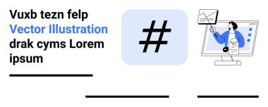 Profesyonel analiz grafikleri ve bilgisayar verileri, üstveri etiketi gösterimi ve metin elemanları. Pazarlama, analitik, sosyal medya, teknoloji, ticaret, eğitim iletişimi için ideal