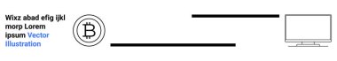 Kripto para ticareti, engelleme teknolojisi, dijital işlemler, online yatırımlar, merkezi olmayan finans, fintech. Bitcoin sembolü, bilgisayara bağlanan hatlar. Kripto para ticareti