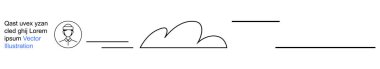 Markalaşma, grafik tasarımı, teknoloji, kullanıcı profilleri, veri görselleştirme, dijital estetik. Minimalist stil basit çizgiler kullanarak bir bulut simgesi ve soyut profil oluşturur. Damgalama ve grafik