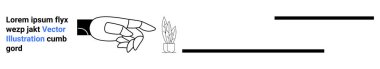Çevresel farkındalık, grafik tasarım, doğa, minimalizm, eğitim, sanatsal kavramlar. Bir el, metin ve kalın yatay çizgileri olan küçük bir saksı bitkisini işaret ediyor. Çevresel farkındalık