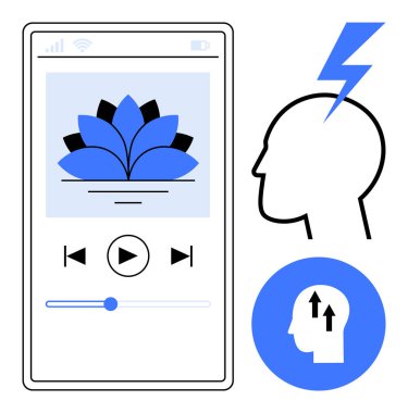 Meditasyon uygulaması. Zihinsel berraklığı ve rahatlığı destekleyen meditasyon uygulaması ekranı. Meditasyon farkındalığı teşvik eder ve stresi azaltmaya odaklanır. Sağlık uygulamaları, sağlık, rahatlama, terapi, yaşam tarzı