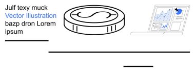 Kripto para, engelleme zinciri, veri analizi, fintech, dijital ekonomi, yatırım takibi. Mali tabloları gösteren bilgisayar ekranlı bir sikke simgesi. Kripto para birimi ve engelleme zinciri görselleştirmesi