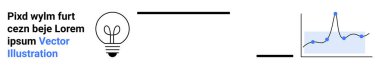 Yenilik, veri analizi, ilerleme, yaratıcılık, beyin fırtınası, iş büyümesi. Çizgi grafiğinin yanındaki minimalist ampul. Kavram tasarımında yenilik ve veri analizi