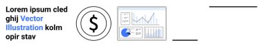 Grafikler, pasta grafiği ve veri ölçümleri içeren bir dolar simgesi. Finans, analitik, iş, yatırım, bütçe, ekonomik planlama için ideal basit bir iniş sayfası