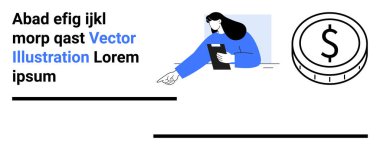 İş planlaması, finansal büyüme, ekonomik yönetim, muhasebe, şirket stratejisi, takım çalışması. Elinde bir dolar parasının yanındaki panoyu tutan bir kadın. İş planlaması ve mali büyüme