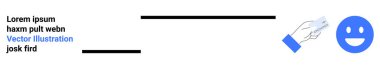 Dijital arayüzler, çevrimiçi ödemeler, kullanıcı bağlantısı, geri besleme sistemleri, dijital iletişim, modern teknoloji. El sıkışma kartı, mavi gülen surat. Dijital arayüzler ve çevrimiçi ödeme kavramı