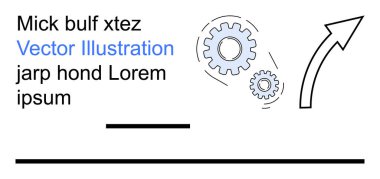 İş geliştirme, yenilik, strateji planlaması, takım çalışması, süreç geliştirme, endüstriyel tasarım. Dişliler ve yukarı doğru ok. İş büyümesi ve yenilik kavramı