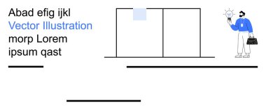İş stratejisi, yenilikçi fikirler, yaratıcı düşünce, profesyonellik, beyin fırtınası, kavramsal tasarımlar. Elinde ampul tutan kişi. İş stratejisi ve yenilikçi fikirler
