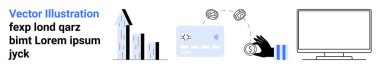 Finans, iş, teknoloji, dijital ödemeler, döviz kurları, ekonomik büyüme. Bar çizelgesi ve ok, para akışı olan kredi kartı ve bilgisayar monitörü. Finans ve teknoloji kavramları
