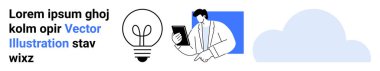 Yaratıcılık, yenilik, iş stratejisi, dijital çözümler, bulut teknolojisi, iletişim. Ampul, tablet bulut grafiği kullanan bir adam. Yaratıcılık ve yenilik kavramları