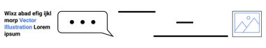 İletişim, mesajlaşma, dijital medya, sosyal etkileşim, bilgi paylaşımı, metin temelli içerik. Resim simgesine bağlı metin ve elipsli konuşma balonu. İletişim ve mesajlaşma