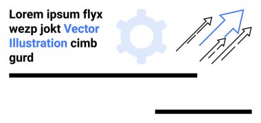 İş büyümesi, yenilik, ilerleme, teknoloji, strateji, başarı. Yukarı doğru ok hareketi ve ilerlemesi olan bir vites. İş büyümesi ve yenilik kavramı