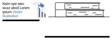 Eğitim, araştırma, teknoloji, bilgi, dijital öğrenme, kütüphane sistemleri. Resimli kitaplar ve veri sunan bir kişi. Eğitim ve araştırma kavramları vurgulanmıştır