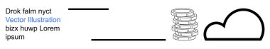 Veri depolama, bulut hesaplama, teknoloji altyapısı, dijital ekonomi, çevrimiçi çözümler, uzaktan erişim. Bulutun yanında bir yığın bozuk para. Veri depolama ve bulut hesaplama kavramı