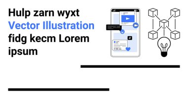 Dijital dönüşüm, engelleme zinciri, çevrimiçi iletişim, teknolojik yenilik, mobil uygulamalar, kullanıcı arayüzü. İletiler ve medya simgeleriyle akıllı telefon arayüzleri. Dijital dönüşüm