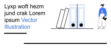 Eğitim, ofis yönetimi, profesyonel roller, belge depolama, işyeri dekorasyonu, iş organizasyonu. Dosyalara dayanan kitaplar, düzgün giysiler içinde dosyaları tutan insanlar. Ofis yönetimi