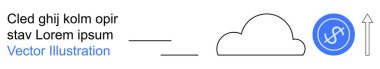 Bulut hesaplama, finansal büyüme, teknoloji yeniliği, iş stratejisi, ekonomik kalkınma, dijital çözümler. Bulut ve üzerinde dolar sembolü olan mavi bir finansal simge.