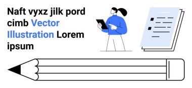 İş iletişimi, eğitim, yaratıcı yazılar, içerik oluşturma, dijital araçlar, takım çalışması. Kalem ve not defteriyle tablet kullanan kişi. İş iletişimi ve eğitim kavramı