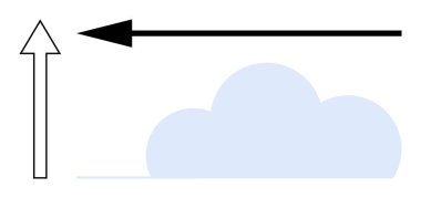 Hava akışı konsepti. Oklarla rüzgar hareketi ve bulutların meteorolojik fenomenleri vurguluyor. Hava akışı meteoroloji sistemleri ve atmosfer dinamikleri. Eğitim için elverişli, iklim çalışmaları, hava durumu