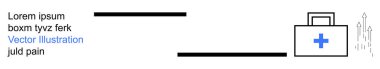 Sağlık, acil müdahale, tıbbi yardım, güvenlik, ilk yardım, hazırlık. Minimalist simge mavi haçlı ilk yardım çantasını gösteriyor. Sağlık ve acil müdahale kavramı