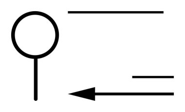 Yön konsepti. Yönlendirme için çizgiler, oklar ve daireler kullanarak hareketin soyut tasviri. Tasarım, navigasyon, hareket, işaretler, eğitim araçları için yönelimsel fikirler