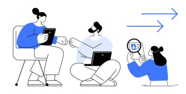 Takım işbirliği. Ekip iletişim ve problem çözmek için dijital cihazlar kullanıyor. Yenilik ve veri analizini teşvik eden takım çalışması. Takım çalışması, dijital iletişim ve teknolojik çözümler için harika.