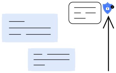Güvenli iletişim konsepti. Şifreleme ve kimlik doğrulama ile dijital mesajlar korunuyor. Güvenli çevrimiçi işlemler için güvenli veri akışı ve gizlilik araçları. Teknoloji, mahremiyet ve dijital için ideal