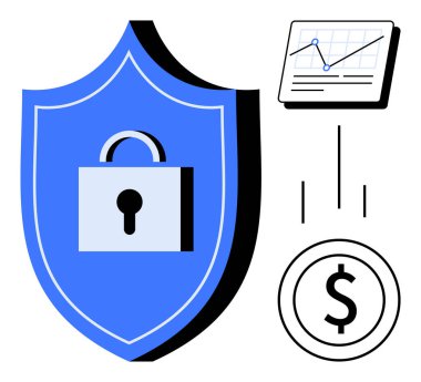 Kilitli kalkan siber güvenliği sağlar, harita analizi gösterir ve dolar da parasal güvenliği. Güvenlik, analitik, finans, teknoloji, koruma mahremiyet yatırımı için idealdir. Basit.