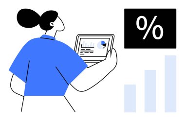 İş analizi konsepti. Bir tabletteki veri ve çizelgeleri inceleyen profesyonel bir iş adamı. İş analizleri stratejik karar verme ve veri kavrayışına yardımcı olur. Finans, pazarlama, istatistik için