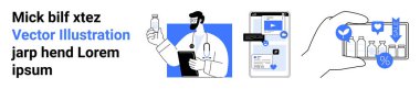 İlaç siparişi, tele sağlık, online eczane, reçeteli takip, sağlık uygulamaları, e-ticaret. Doktor elinde şişeyle eczane uygulamalı akıllı telefon ekranı tutuyor. İlaç siparişi ve tele sağlık