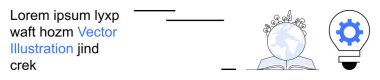 Eğitim, yenilik, küresel bilgi, yaratıcılık, teknoloji, öğrenme. İçinde bir küre ve yapraklar olan açık bir kitap. Yanında da dişli bir ampul. Eğitim ve yenilik