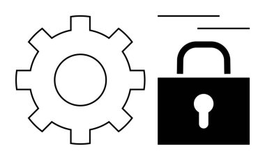 Veri güvenliği, sistem optimizasyonu, güvenlik protokolleri, siber güvenlik, teknoloji entegrasyonu, erişim kontrolü. Vites ve kilit yan yana. Veri güvenliği ve sistem optimizasyonu kavramı