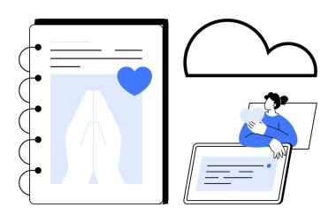 Dua konsepti. Dua ve meditasyonu geliştiren dijital aletler. Dini notları erişilebilir kılmak için bulut deposu entegrasyonu. İnanç, teknoloji, kişisel gelişim ve ilham için harika.