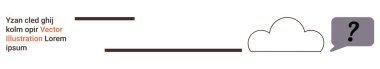 Communication, technology, problem-solving, information exchange, cloud concepts, digital assistance. A cloud with a question mark inside a speech bubble. Communication and technology concept