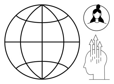 Küresel ağ Küresel ağ, zihinlerin dünya, profil ve yenilik sembolleriyle birbirine bağlı olduğunu gösterir. Küresel ağ fikri iletişimi geliştirir. Teknoloji, eğitim, iş için